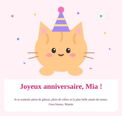 Carte d’anniversaire