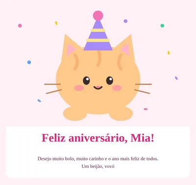 Cartão de aniversário