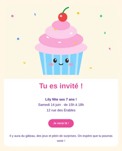 Invitation de fête